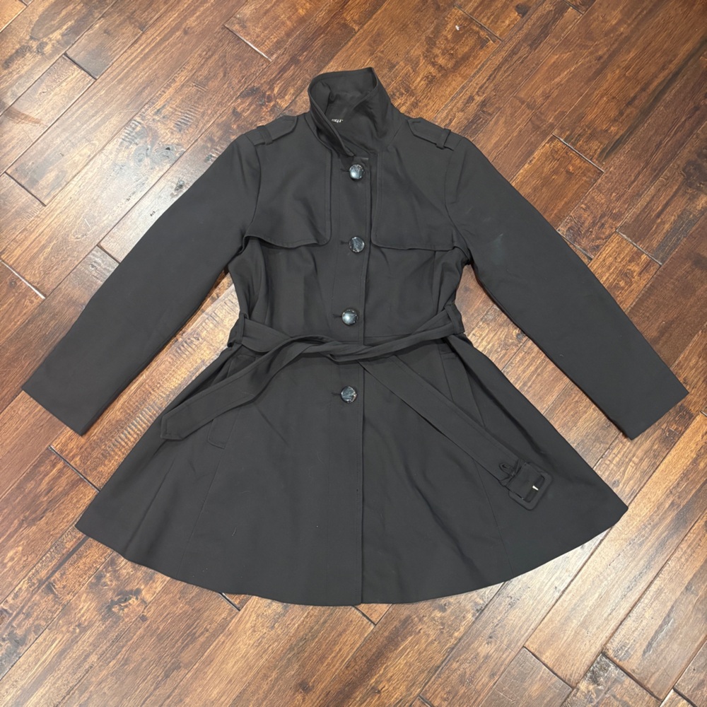 Kate Spade New York Rainwear Trench Coat | Black | Small